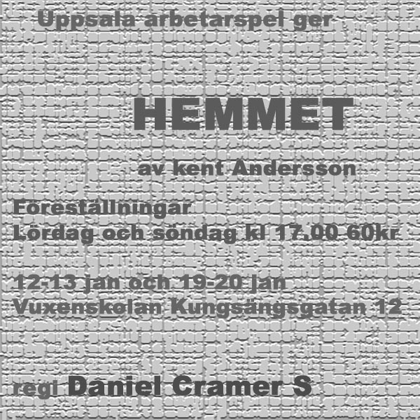 Affisch Hemmet av Kent Andersson